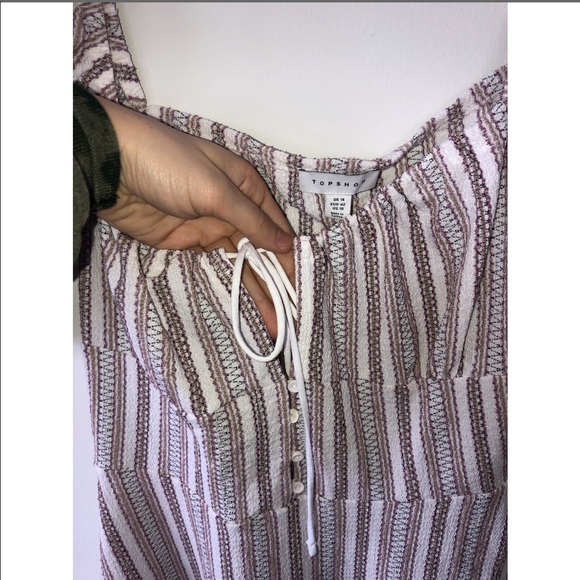 TOPSHOP WHITE STRIPE DRESS - Picture 5 of 7